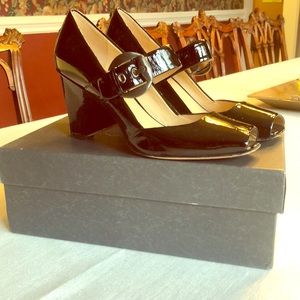 Via Spiga black patent leather